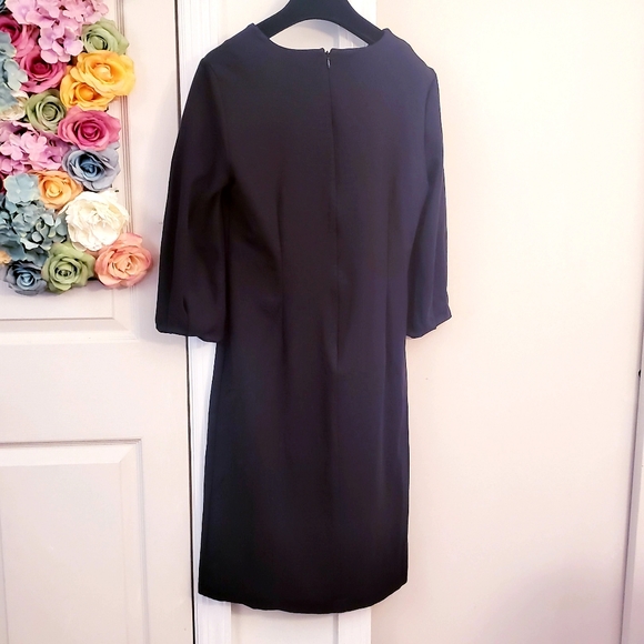 BANANA REPUBLIC New black long sleeve Fall dress - Picture 6 of 8